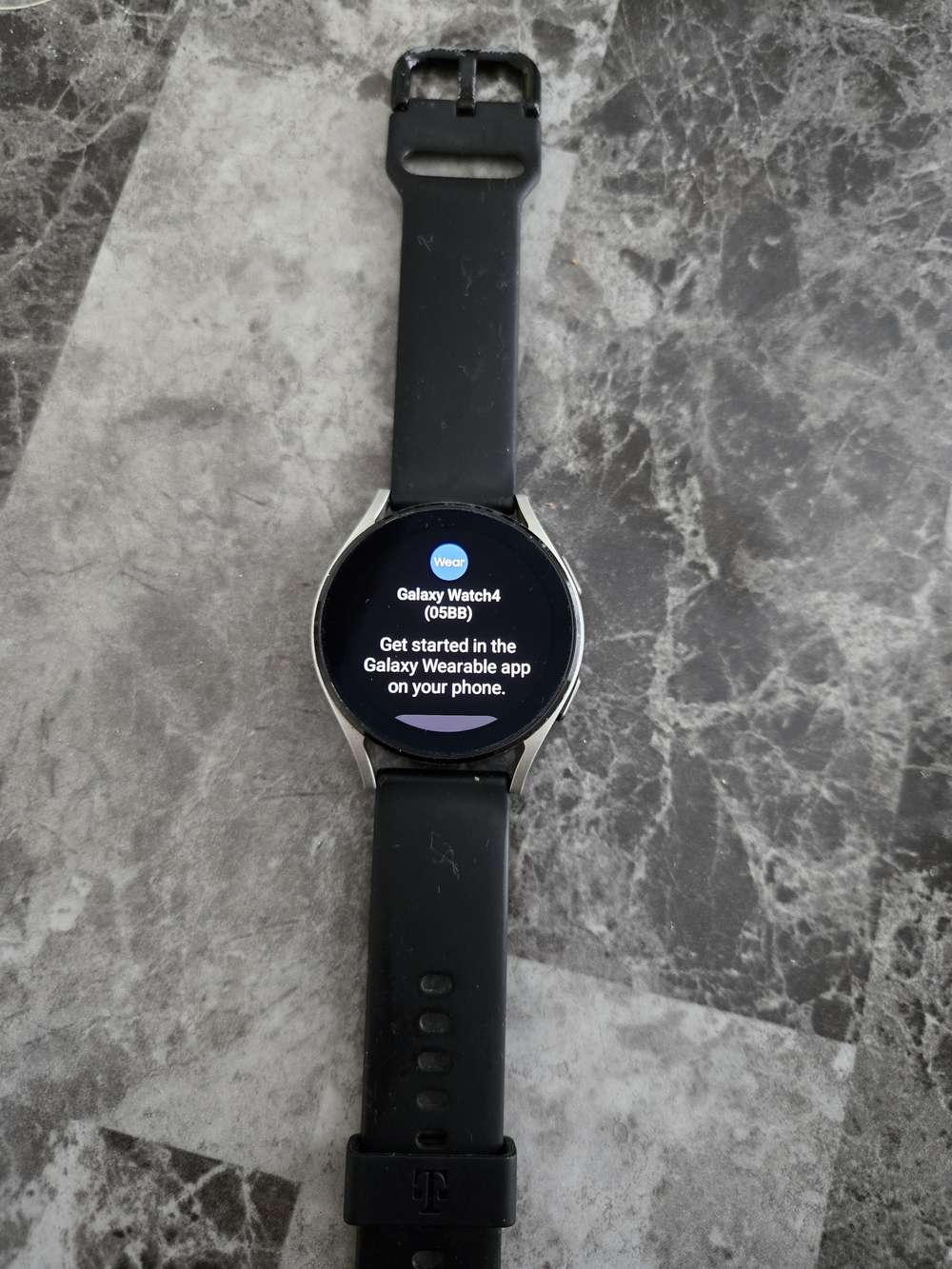 Samsung Galaxy Watch4 Silver Case with Black Band